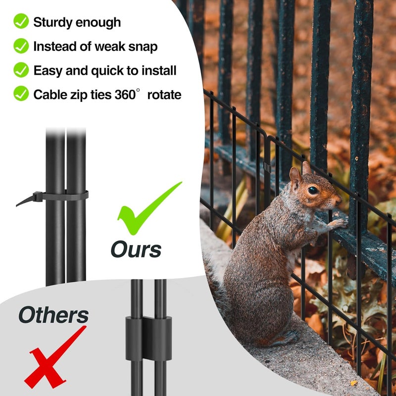 KYATE 15 Panels Animal Barrier Fence, 15ft(L) X 13inch(H) No Dig Fences Rabbits Barriers, Rustproof Metal Bottom Border Dog Blockers, Ground Stakes Defense for Garden Outdoor Landscape Patio - Image 5